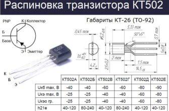 КТ502 цоколевка